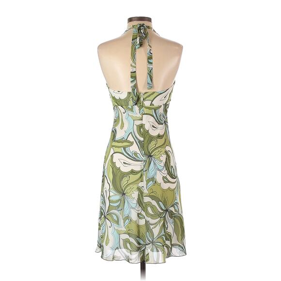 ABS Allen Schwartz Designer Green Retro 60s/70s Disco Cocktail Dress Size 4 - Picture 2 of 2